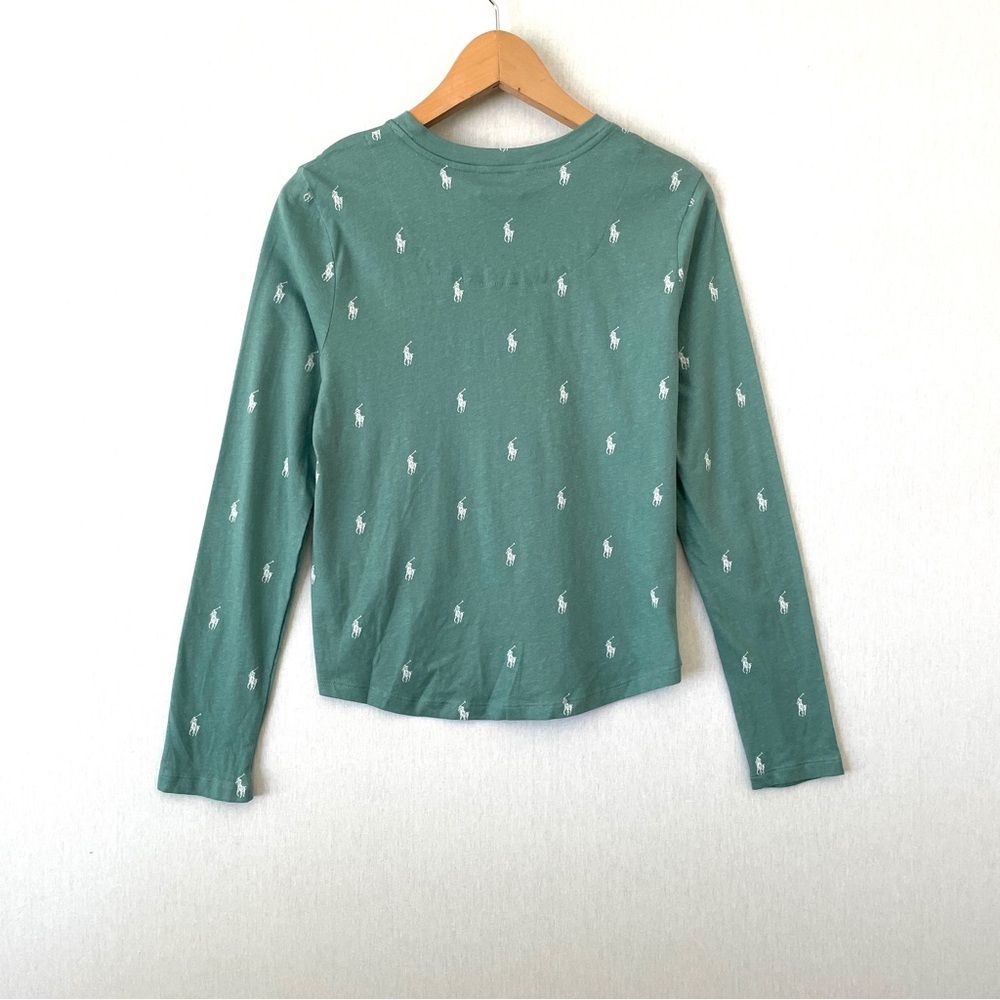 Polo Ralph Lauren All Over Polo Print Long Sleeve Tee - Picture 3 of 5